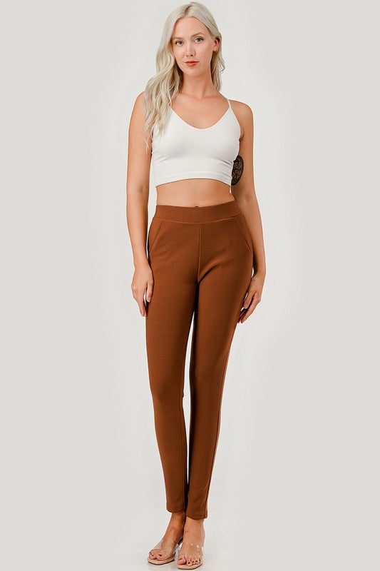 SCUP18X Plus Size Scuba Pants – High Waist Slim Fit Trousers