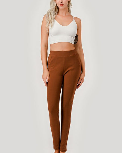 Plus Size Scuba Pants – High Waist Slim Fit Trousers