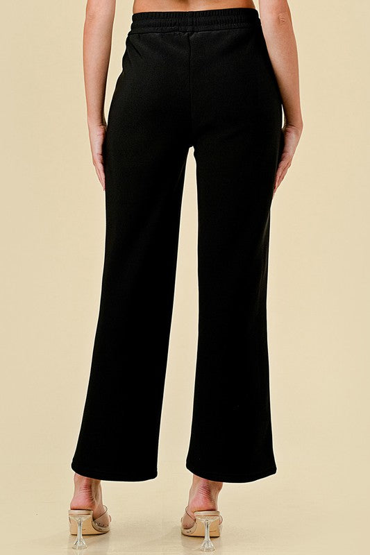JFS505X PLUS SIZE MID-RISE DRAWSTRING WIDE LEG PANTS