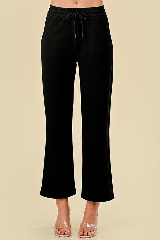 JFS505X PLUS SIZE MID-RISE DRAWSTRING WIDE LEG PANTS