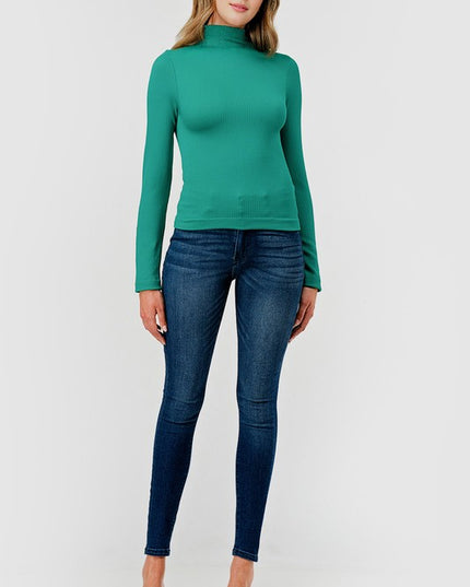SHE05M FLEECE MOCK NECK TOP