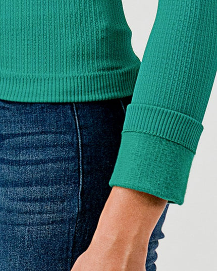 SHE05M FLEECE MOCK NECK TOP