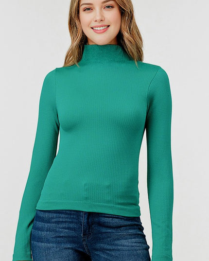 SHE05M FLEECE MOCK NECK TOP