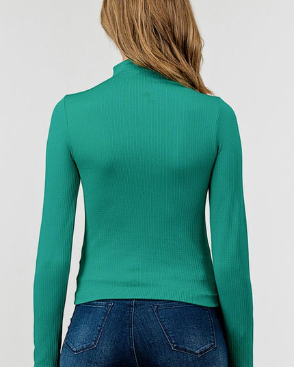 SHE05M FLEECE MOCK NECK TOP