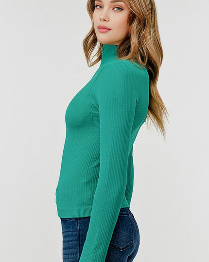 SHE05M FLEECE MOCK NECK TOP