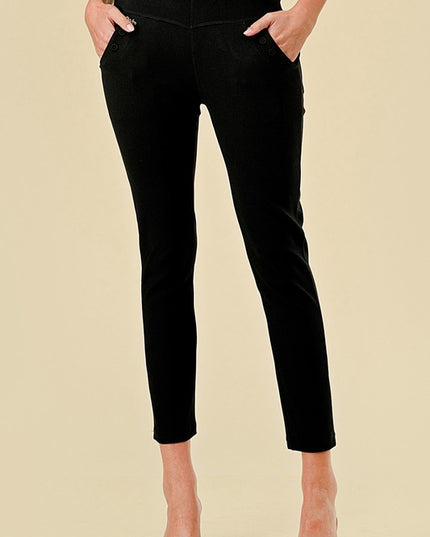 Plus Size Scuba Skinny Dress Pants – High Waist Slim Fit