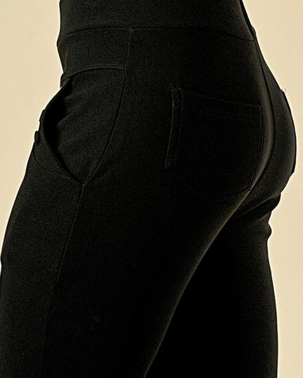 Plus Size Scuba Skinny Dress Pants – High Waist Slim Fit