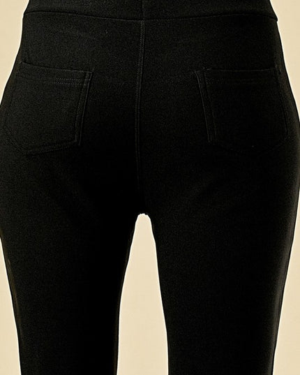 Plus Size Scuba Skinny Dress Pants – High Waist Slim Fit