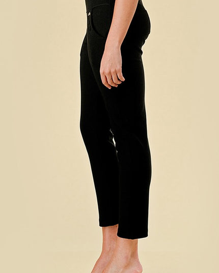Plus Size Scuba Skinny Dress Pants – High Waist Slim Fit