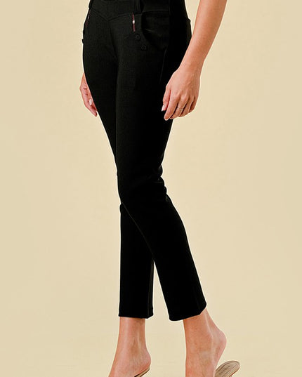 Scuba Skinny Dress Pants – High Waist Slim Fit Trousers