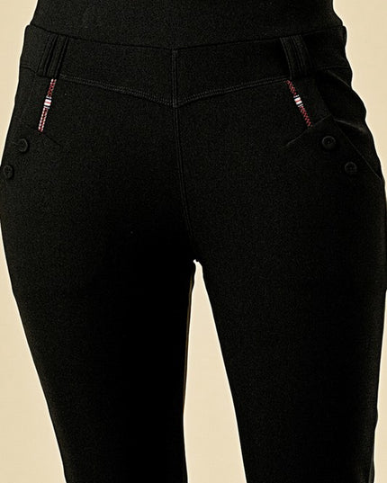 Scuba Skinny Dress Pants – High Waist Slim Fit Trousers