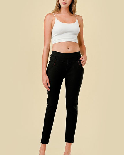 SCU5006X PLUS SIZE SCUBA SKINNY DRESS PANTS