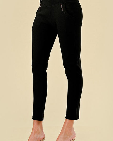 Scuba Skinny Dress Pants – High Waist Slim Fit Trousers