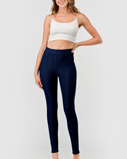 DF05 Fleece Jeggings – Soft Poly Blend Stretch Skinny Fit