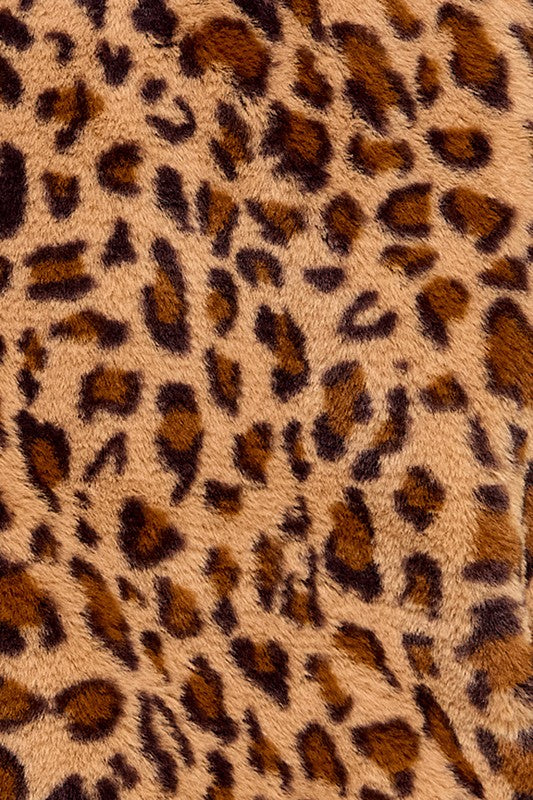 JACKET01 LEOPARD PRINT FAUX FUR JACKET
