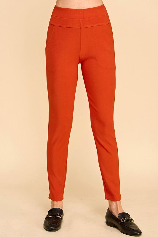 SCU5003 Scuba Skinny Dress Pants – High Waist Sculpt Fit