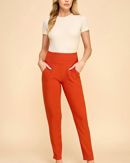 Scuba Skinny Dress Pants – High Waist Sculpt Fit