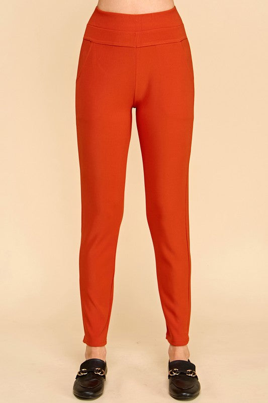 SCU5003 Scuba Skinny Dress Pants – High Waist Sculpt Fit