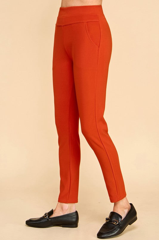 SCU5003 Scuba Skinny Dress Pants – High Waist Sculpt Fit