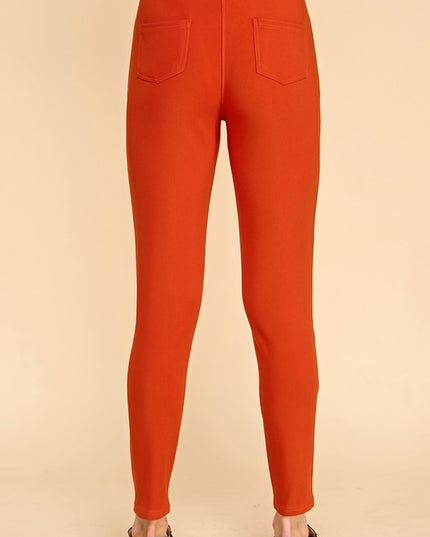 Scuba Skinny Dress Pants – High Waist Slim Fit Trousers