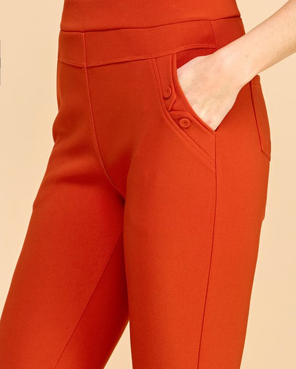Scuba Skinny Dress Pants – High Waist Slim Fit Trousers