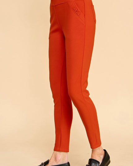Scuba Skinny Dress Pants – High Waist Slim Fit Trousers