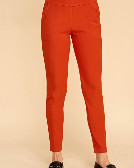 Scuba Skinny Dress Pants – High Waist Slim Fit Trousers