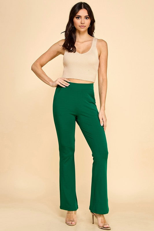 Y60B-PANTS YOGA BELL BOTTOMS DRESS PANTS