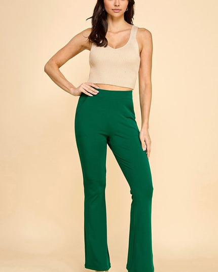 Y60B-PANTS YOGA BELL BOTTOMS DRESS PANTS