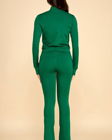 LU501-SET SOLID YOGA JACKET 2-PIECE SET