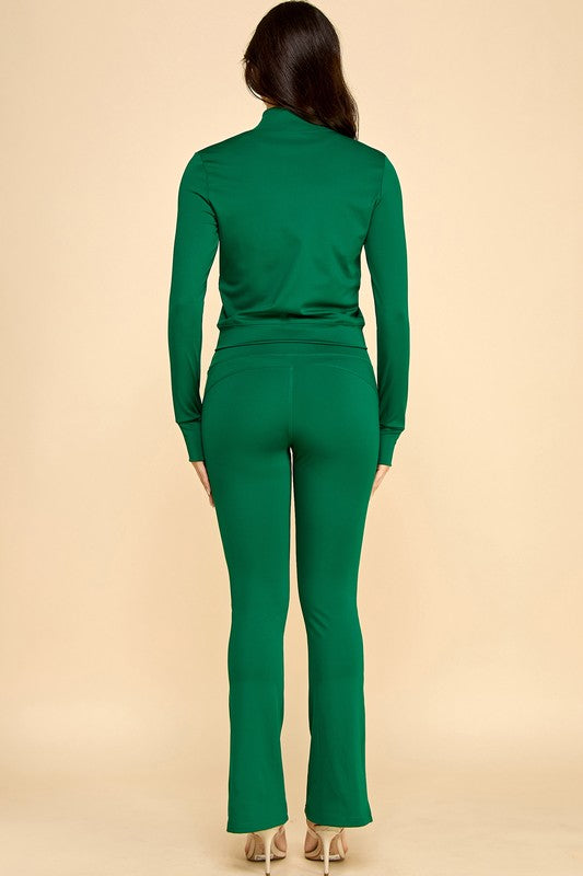LU501-SET SOLID YOGA JACKET 2-PIECE SET