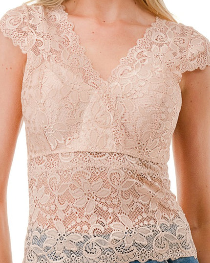 LB47 Lace Surplice Top – Elegant Everyday Style