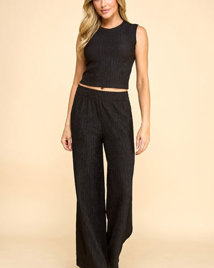 HK502X PLUS SIZE CRINKLE 2-PIECE SET