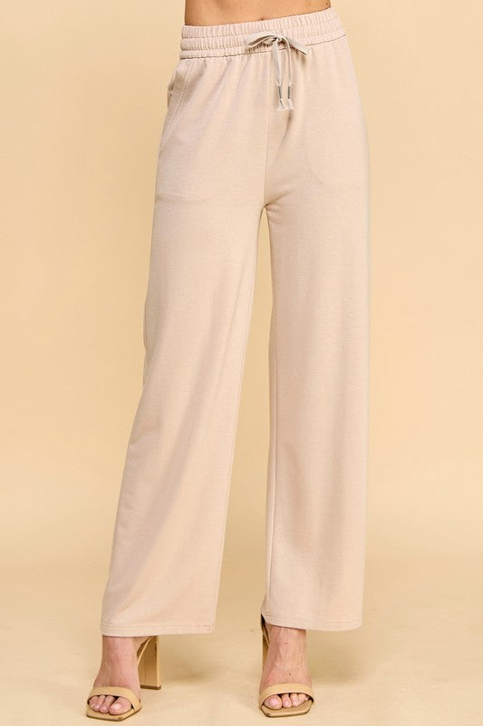 SP701S FRENCH TERRY STRAIGHT LEG PANTS