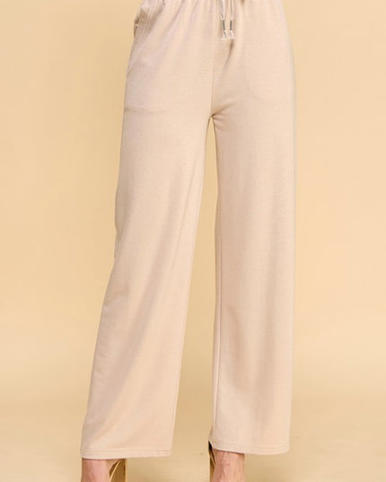SP701S FRENCH TERRY STRAIGHT LEG PANTS