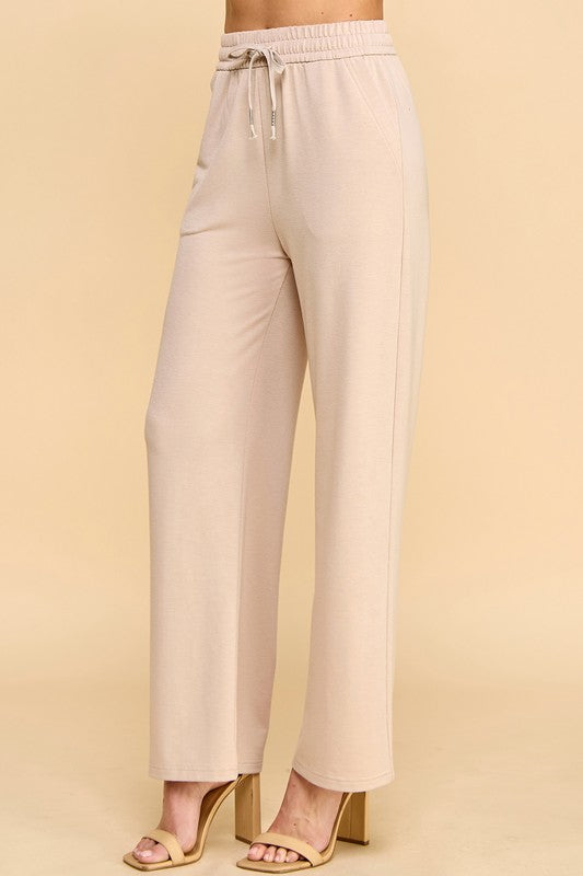 SP701S FRENCH TERRY STRAIGHT LEG PANTS
