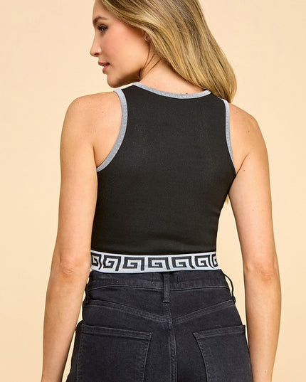 PT002 Print Crop Tank Top – Trendy Everyday Style
