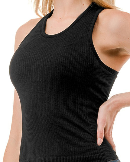 NT106 RIB PADDED RACERBACK TANK TOP