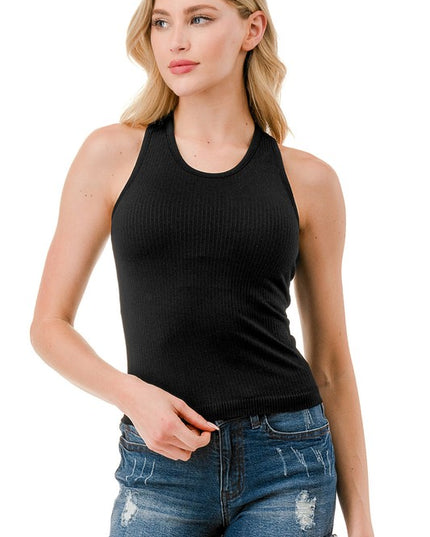 NT106 RIB PADDED RACERBACK TANK TOP