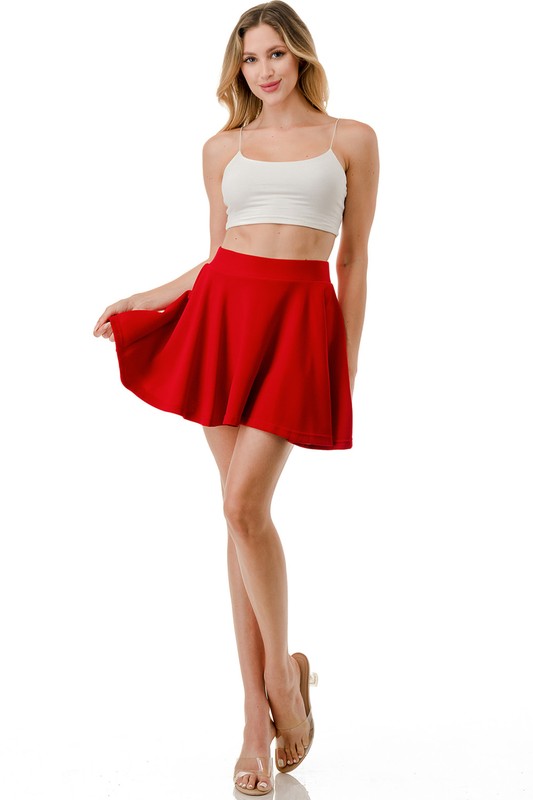 SCU07X Plus size Stretch Scuba – Flare Skort