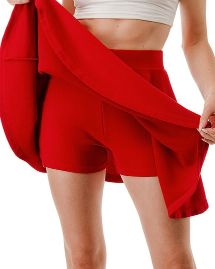 SCU07X Plus size Stretch Scuba – Flare Skort