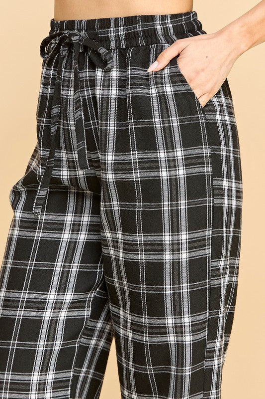 SW501 PLAID PRINT PAJAMA PANTS