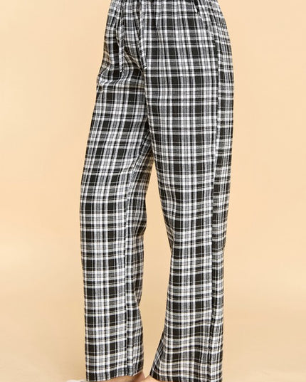 SW501 Plaid Print Pajama Pants – Cozy Lounge Fit