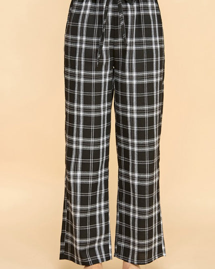 SW501 PLAID PRINT PAJAMA PANTS