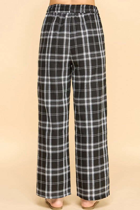 SW501 PLAID PRINT PAJAMA PANTS