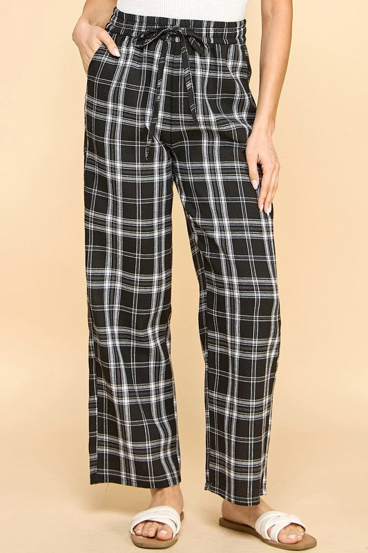 SW501 PLAID PRINT PAJAMA PANTS