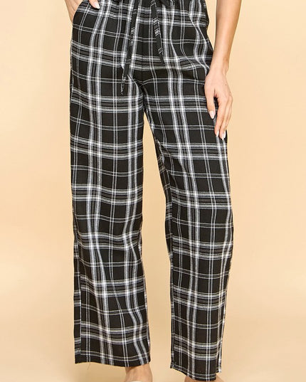 SW501 PLAID PRINT PAJAMA PANTS