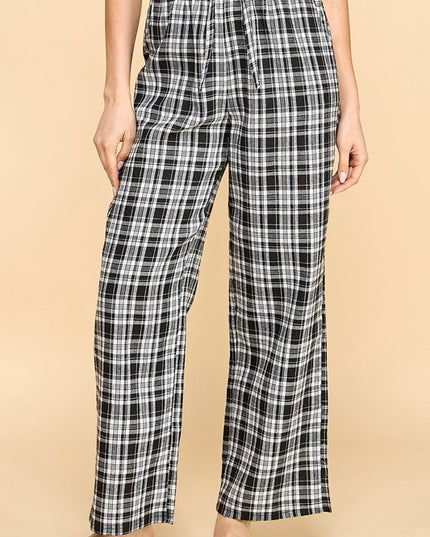 SW501 PLAID PRINT PAJAMA PANTS