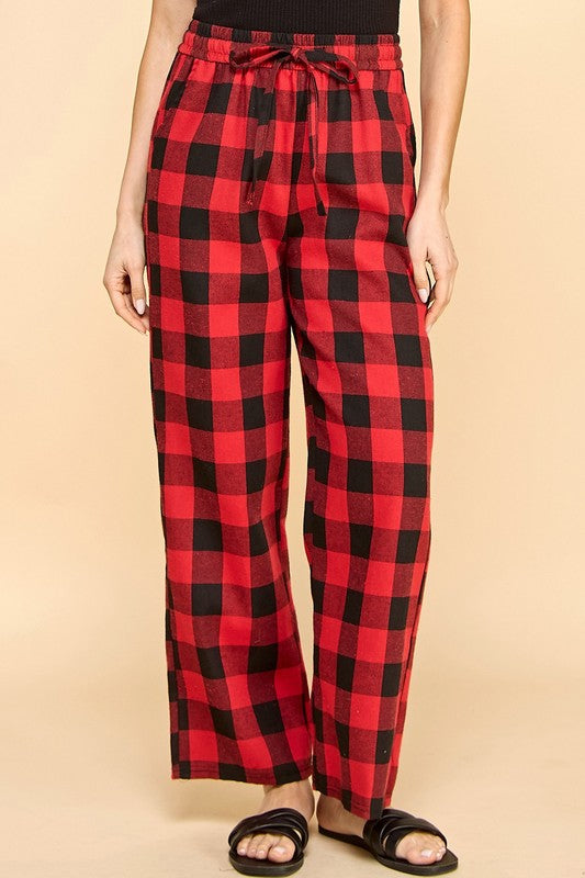 SW501 PLAID PRINT PAJAMA PANTS