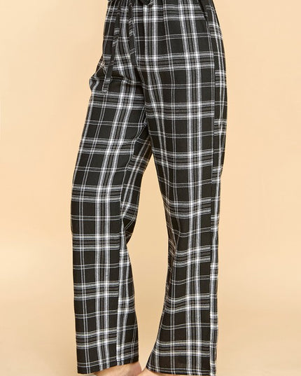 SW501 PLAID PRINT PAJAMA PANTS